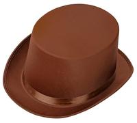 WIDMANN 09784 - Chapeau Unisexe Adulte Grand Gala, Chapeau, 10's et 20's, Nouvel an, Marié, Carnaval, Fête à thème, Taille Unique, Couleur Marron