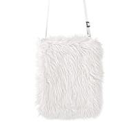 W WIDMANN MILANO Party Fashion - 09822 Sac en Peluche pour Femmes, années 80, années 60, Hippie, Eskimo, Pôle Nord, Ours, Carnaval, fêtes à thème, Couleur Blanc