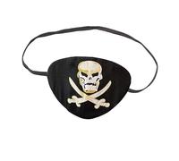 W WIDMANN MILANO Party Fashion 09831 - Cache-œil de pirate, corsaire, tête de mort, pour carnaval, fête costumée