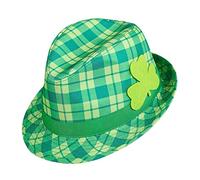 W WIDMANN MILANO Party Fashion 14352 - Chapeau Fedora St. Patrick's Day avec trèfle irlandais, Irlande, Chapeau, Coiffure, Accessoire, Fête à thème, Carnaval