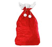 W WIDMANN MILANO Party Fashion - 1561X - Sac du Père Noël, en velours, 60 x 100 cm, rouge et blanc, Saint Nicolas, sac, accessoire, accessoires, fête à thème, carnaval, Noël
