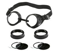 W WIDMANN MILANO Party Fashion - 1619 Lunettes soudeur/Explorateur/aviateur, noir, taille unique