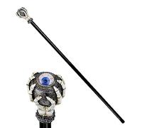 Widmann 16788 - Bâton squelette avec œil vacillant, 110 cm, Faucheur, Gothique, Grim Reaper, Vampire, Canne, Accessoire, Halloween