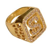 Widmann 2112p ? Bague Doré avec strass et symbole du dollar, en taille unique