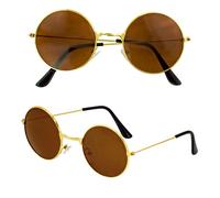 W WIDMANN MILANO Party Fashion 28126 - Lunettes avec verres bruns, Hippie, années 60, Accessoire Carnaval