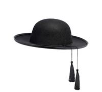 W WIDMANN MILANO Party Fashion 2812H - Chapeau Prêtre, noir, en feutre, Père, Curé, Chapeau, Coiffe, Accessoire, Carnaval, Fête à thème