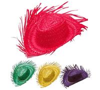 Chapeau Paille Western - Multicolores - Taille Unique