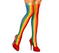W WIDMANN MILANO Party Fashion 30004 - Sur-bas, cirque, 70 DEN, arc-en-ciel, hippie, reggae, années 60