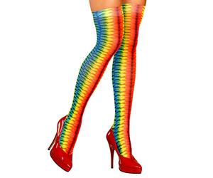 W WIDMANN MILANO Party Fashion 30004 - Sur-bas, cirque, 70 DEN, arc-en-ciel, hippie, reggae, années 60