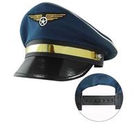 W WIDMANN MILANO Party Fashion 3326P - Casquette de pilote, circonférence réglable, accessoire de costume, carnaval, fête à thème