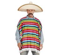W WIDMANN MILANO Party Fashion - 42939 - Poncho mexicain, accessoire de déguisement, accessoire, jeté, mexicain, carnaval, fête à thème