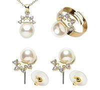 W WIDMANN MILANO Party Fashion - 46762 - Set de bijoux, or, collier, boucles d'oreilles, bague, bijoux fantaisie