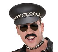 WIDMANN MILANO PARTY FASHION 5112R - Chapeau Hard Rock, en similicuir, biker, chapeau, couvre-chef, accessoire, carnaval, fête à thème