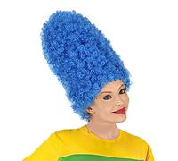 W WIDMANN MILANO Party Fashion - 5998M - Perruque Cartoon, bleue, bande dessinée, coiffure en tourelle, soirée à thème, carnaval