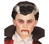 W WIDMANN MILANO Party Fashion 6278V - Perruque pour enfant Vampir, noir-gris, Halloween, carnaval, soirée à thème