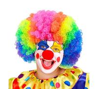W WIDMANN MILANO Party Fashion - 74590 - Perruque enfant clown, multicolore, cirque, fête à thème, carnaval