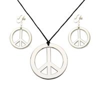 WIDMANN Milano Party Fashion Collier et Boucles d'oreilles Hippie Adulte - Taille Unique