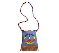 W WIDMANN MILANO Party Fashion - 9566H - Sac à main hippie, peace and love, avec franges, années 60, accessoire, costume, carnaval, soirée à thème