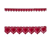 W WIDMANN MILANO Party Fashion 95739 - Guirlande, cœurs rouges, 4 m, difficilement inflammable, décoration, Saint-Valentin, mariage