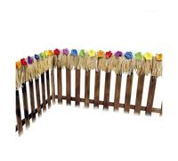 W WIDMANN MILANO Party Fashion AEC - GU48023 - Déguisement - Frange Tropicale avec Fleurs d'hibiscus - 7 m - 30 x 30 cm