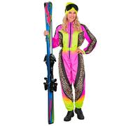 W WIDMANN MILANO Party Fashion - Combinaison de ski pour femme, combinaison avec ceinture, costume à motif animalier, pour carnaval, après-ski et festival