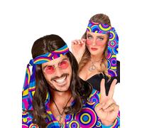 W WIDMANN MILANO Party Fashion - années 60 et 70 Bandeau, serre-tête, Hippie, Flower Power, Accessoire, Carnaval