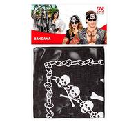W WIDMANN MILANO Party Fashion - Bandana tête de mort, foulard de pirate, env. 55 x 55 cm, Carnaval, Mardi gras