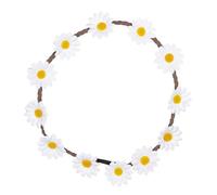 WIDMANN MILANO PARTY FASHION W Widmann Hippie Bandeau à Fleurs, Adulte Unisexe, 11010527, Blanc, Jaune, Marron, Taille Unique