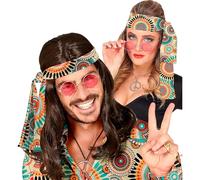 W WIDMANN MILANO Party Fashion - années 60 et 70 Bandeau, serre-tête, Hippie, Flower Power, Accessoire, Carnaval