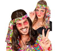 W WIDMANN MILANO Party Fashion - années 60 et 70 Bandeau, serre-tête, Hippie, Flower Power, Accessoire, Carnaval