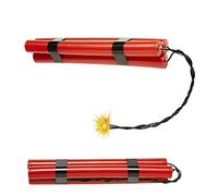 W WIDMANN MILANO Party Fashion, Bâtons de dynamite en plastique, humoristiques, dimensions pratiques (24 cm), matériau durable, couleur rouge éclatante, adaptés aux enfants dès 12 mois