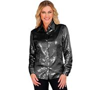 W WIDMANN MILANO Party Fashion - Blouse à Paillettes Party Fashion pour Femmes, Disco Fever, Chemise pour Femmes, Festival, déguisements de Carnaval