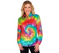 W WIDMANN MILANO Party Fashion - Blouse à paillettes Party Fashion pour femmes, Disco Fever, chemise pour femmes, imprimé animal, festival