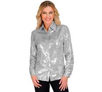 W WIDMANN MILANO Party Fashion - Blouse à Paillettes Party Fashion pour Femmes, Disco Fever, Chemise pour Femmes, Festival, déguisements de Carnaval