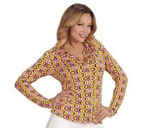 W WIDMANN MILANO Party Fashion - Blouse années 70 pour femme, Disco Fever, Chemise, Costumes de carnaval