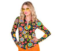 W WIDMANN MILANO Party Fashion - Blouse des années 60 pour femmes, hippie, reggae, flower power, disco fever