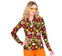 W WIDMANN MILANO Party Fashion - Blouse des années 60 pour femmes, hippie, reggae, flower power, disco fever