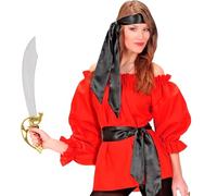 W WIDMANN MILANO Party Fashion - Blouse pour costumes de pirates, cow-girls, épaules dénudées, manches bouffantes, chemise pour femmes pour carnaval et Halloween