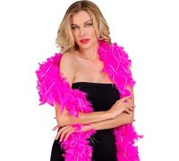 W WIDMANN MILANO Party Fashion - Boa de plumes avec lametta, longueur environ 180 cm, écharpe de plumes, accessoire, fête à thème
