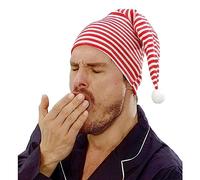 W WIDMANN MILANO Party Fashion, Bonnet de nuit, design unique rayé, tissu élastique confortable, pompon ludique, entretien facile, large choix d'accessoires de déguisement