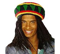 W WIDMANN MILANO Party Fashion - Bonnet rasta style jamaïcain, accessoire coloré pour carnaval, festival et fête