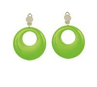 Boucles d'oreilles vert fluo - WIDMANN - Années 80 - Pour femme - À clip