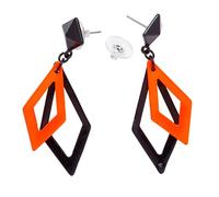 Widmann - Boucles d'oreilles Rhombus, bijoux fantaisie, disco, années 80, déguisement, carnaval, soirée à thème