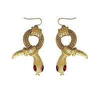 W WIDMANN MILANO Party Fashion - Boucles d'oreilles serpent, design unique, strass rouges brillants, matériaux de qualité, légères et confortables, polyvalentes pour toutes occasions
