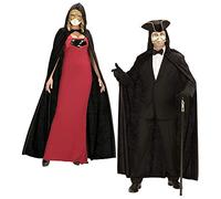 W WIDMANN MILANO Party Fashion - Cape avec capuche, en velours, env. 150 cm, Halloween, Carnaval
