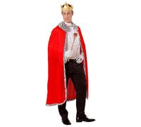 W WIDMANN MILANO Party Fashion - Cape de roi avec couronne | Cape de 120 cm de long pour costumes de roi, de souverain et de prince, carnaval et soirées à thème médiévales