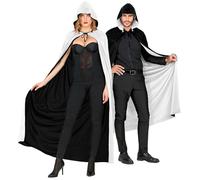 W WIDMANN MILANO Party Fashion - Cape réversible, cape à capuche, 140 cm, accessoire de costume pour Halloween et carnaval