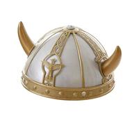 Casque de Viking Enfant - WIDMANN - Jaune - Cornes - Costume Viking ou Gaulois