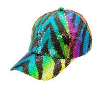 W WIDMANN MILANO Party Fashion - Casquette de baseball avec paillettes, chapeau en différentes couleurs et motifs, capy, accessoire pour les costumes de carnaval