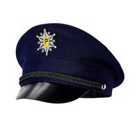 W WIDMANN MILANO Party Fashion - Casquette de police pour adultes, bleu foncé, chapeau de police, policier, casquette, uniforme, costume de police